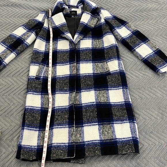 Forever 21 Oversized Long Plaid Coat - Picture 8 of 12